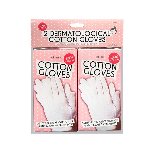 2 Pairs Of 100% Cotton Dermatological Gloves Moisturizing Creams Eczema