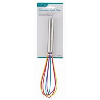 Whisk Stainless steel handle whisk Silicone Coated Multi Coloured Wire Utensil
