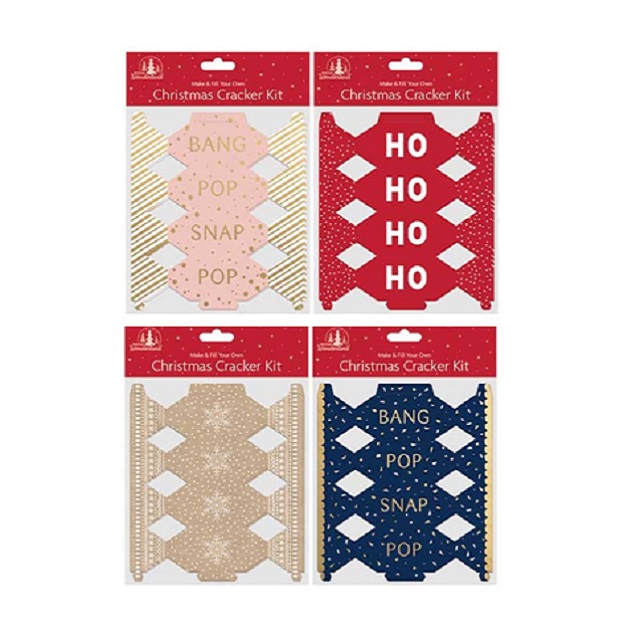 6 Pack Make your Own Mini Treat Christmas Cracker Kit